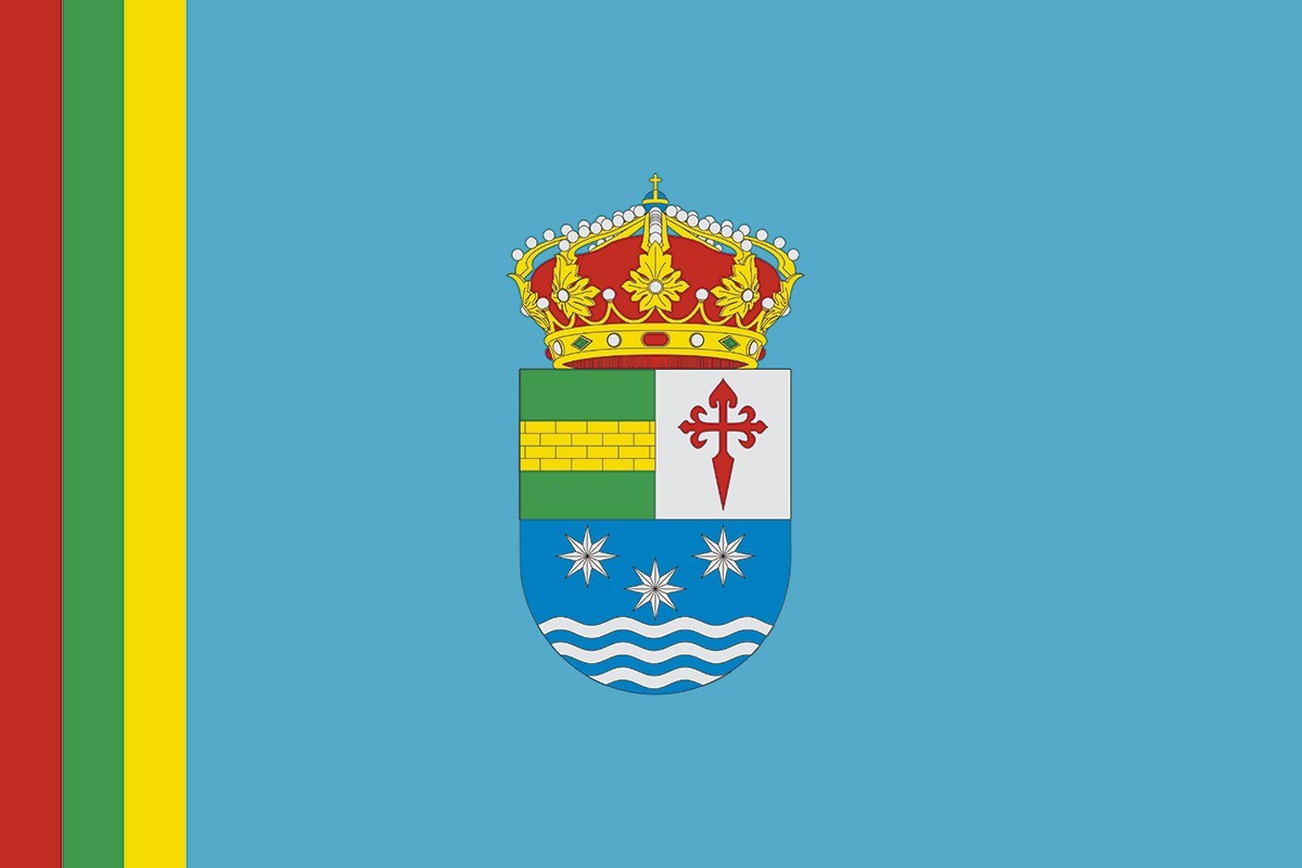 Bandera de Puebla de la Calzada de alta calidad para exterior Bandera de Puebla de la Calzada de alta calidad para exterior