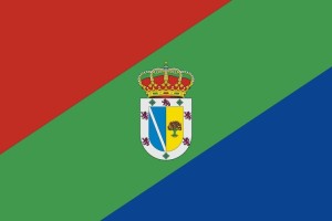 Bandera de Zarza la Mayor de alta calidad para exterior 123