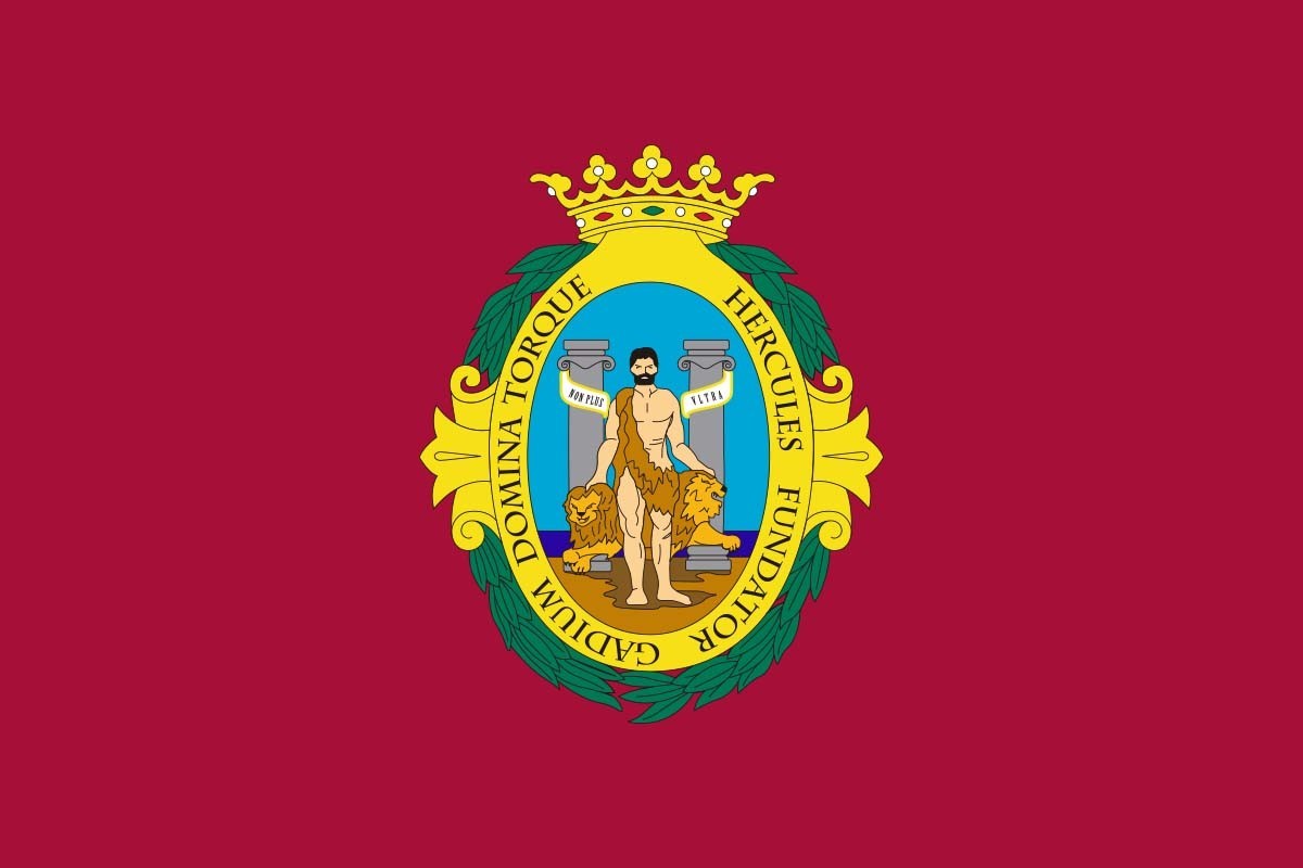 Bandera de Cádiz de alta calidad para exterior Bandera de Cádiz de alta calidad para exterior