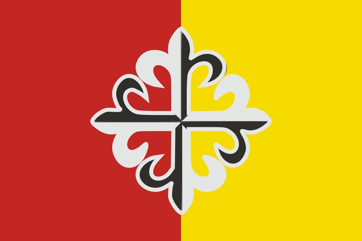 Bandera de Aldeanueva de Santa Cruz de alta calidad para exterior Bandera de Aldeanueva de Santa Cruz de alta calidad para exterior