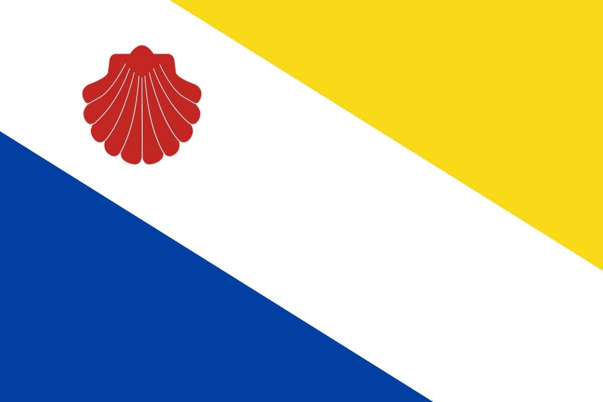 Bandera de Bercianos del Real Camino de alta calidad para exterior Bandera de Bercianos del Real Camino de alta calidad para exterior