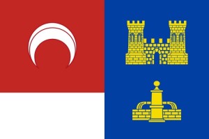 Bandera de Fuentidueña de alta calidad para exterior 123