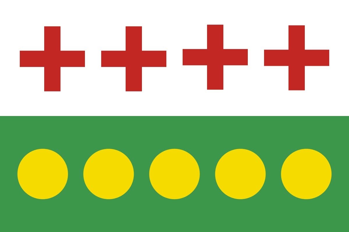 Bandera de Quintanilla de Trigueros de alta calidad para exterior Bandera de Quintanilla de Trigueros de alta calidad para exterior