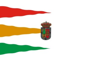 Bandera de Riocavado de la Sierra de alta calidad para exterior 123
