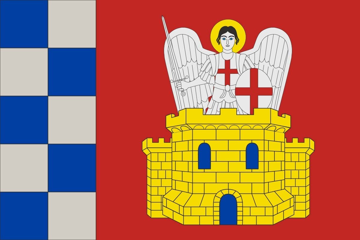 Bandera de San Miguel de Corneja de alta calidad para exterior