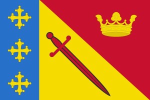 Bandera de Santa Cecilia del Alcor de alta calidad para exterior 123