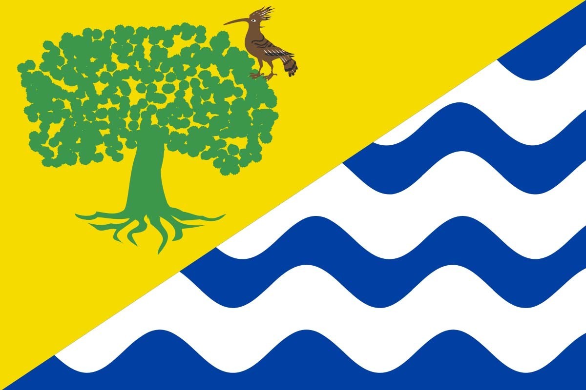 Bandera de Santa Cristina de la Polvorosa de alta calidad para exterior