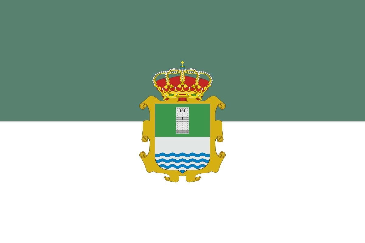 Bandera de Santibáñez de la Peña de alta calidad para exterior