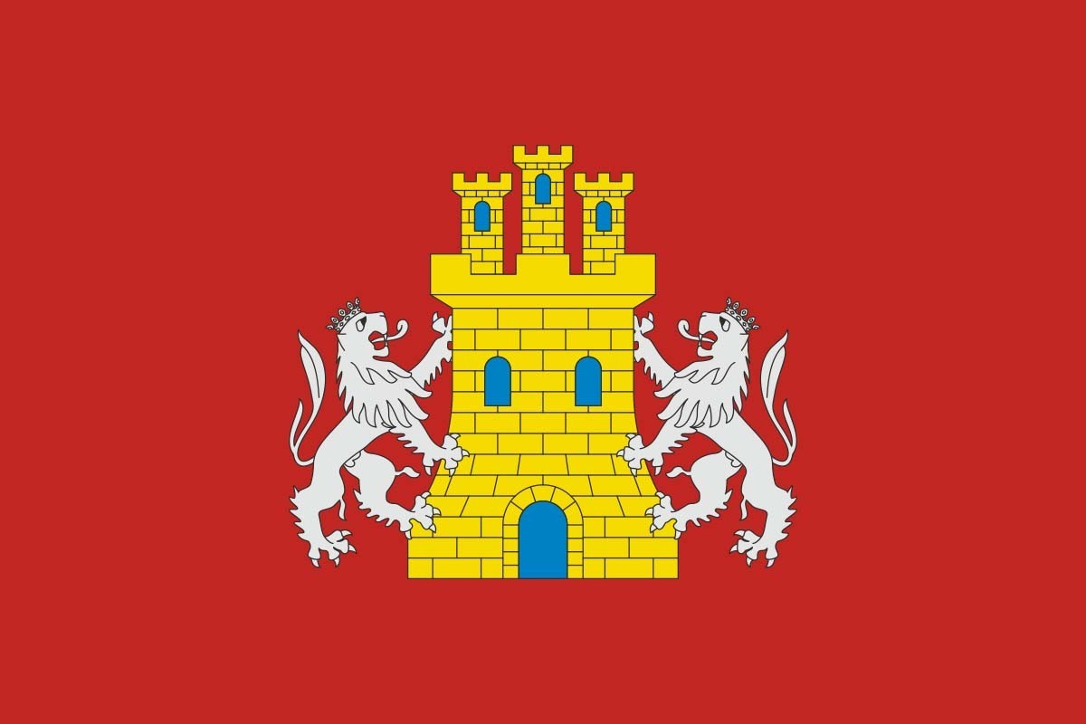 Bandera de Santibáñez del Val de alta calidad para exterior