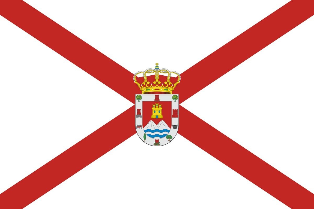 Bandera de Valle de Santibáñez de alta calidad para exterior