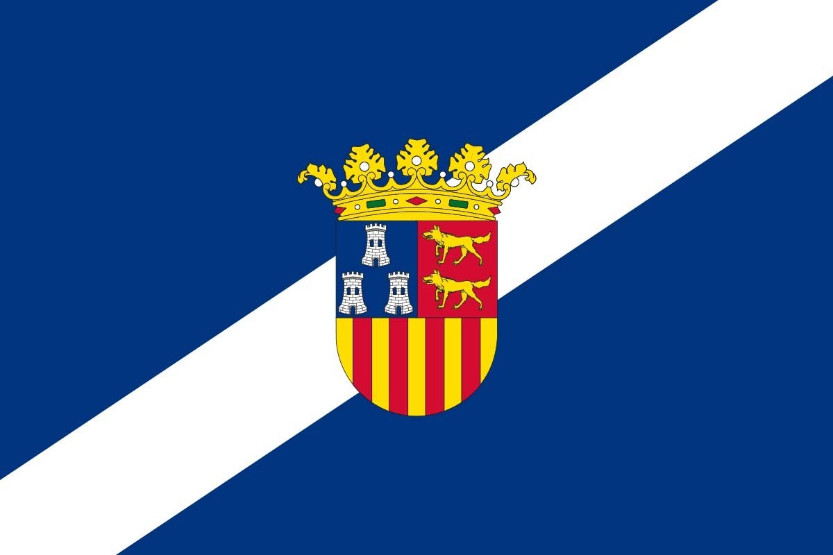 Bandera de Grañén de alta calidad para exterior