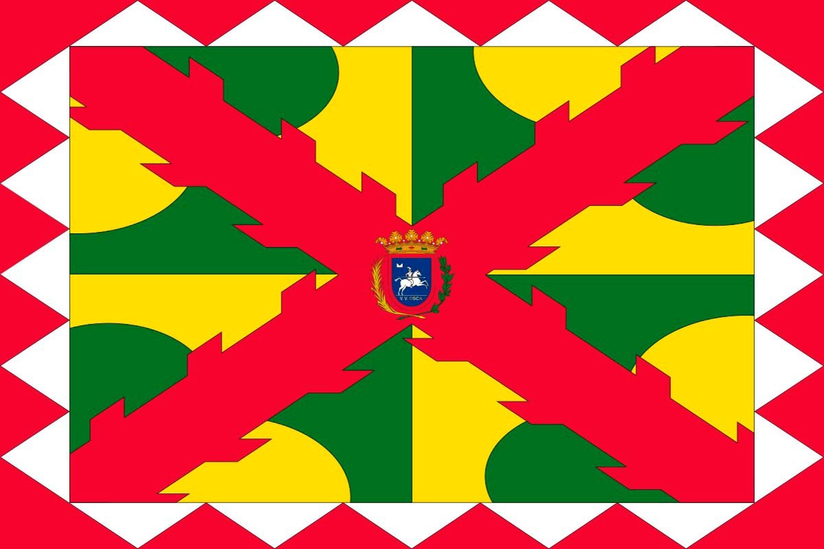 Bandera de Huesca de alta calidad para exterior