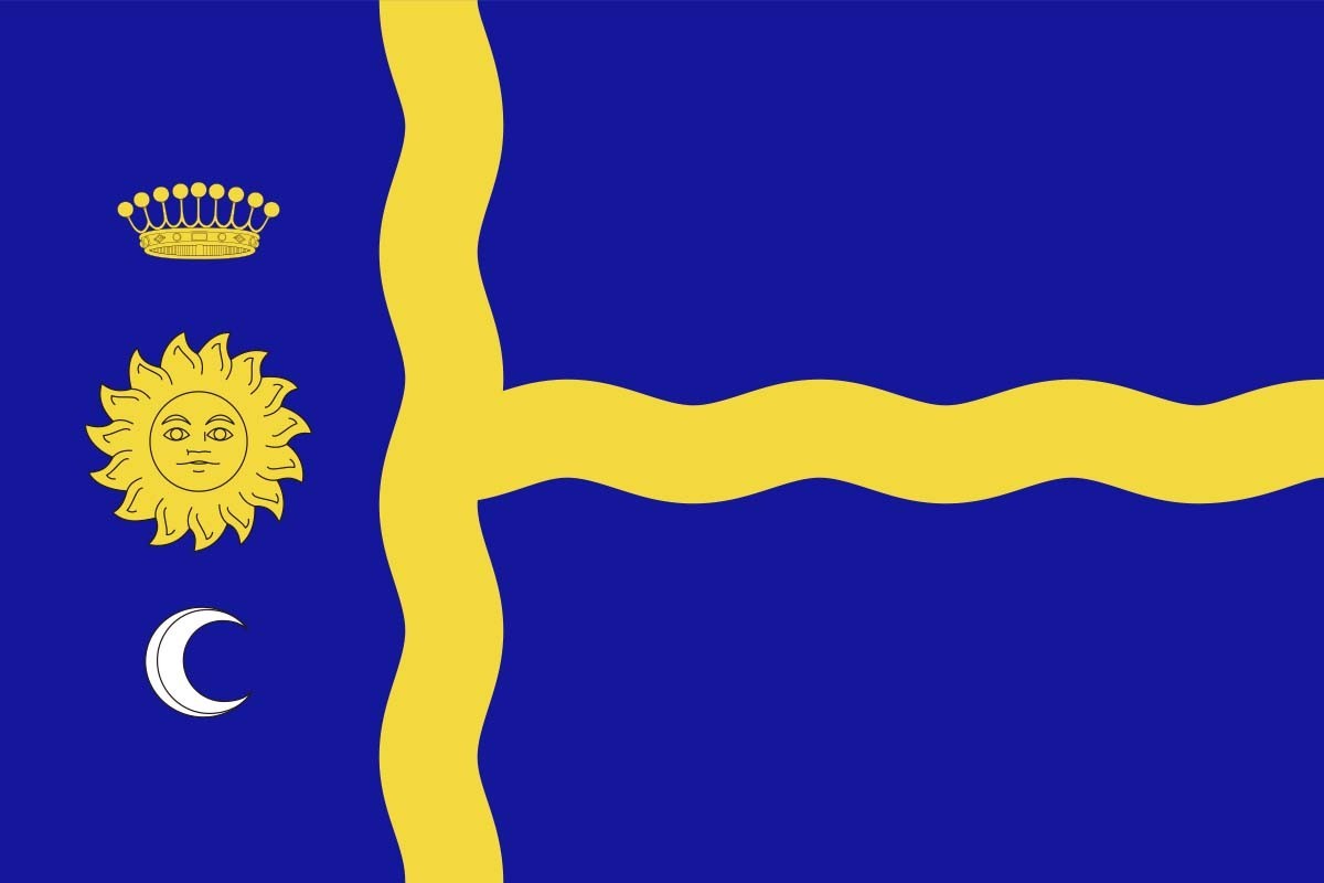 Bandera de Lucena de Jalón de alta calidad para exterior Bandera de Lucena de Jalón de alta calidad para exterior
