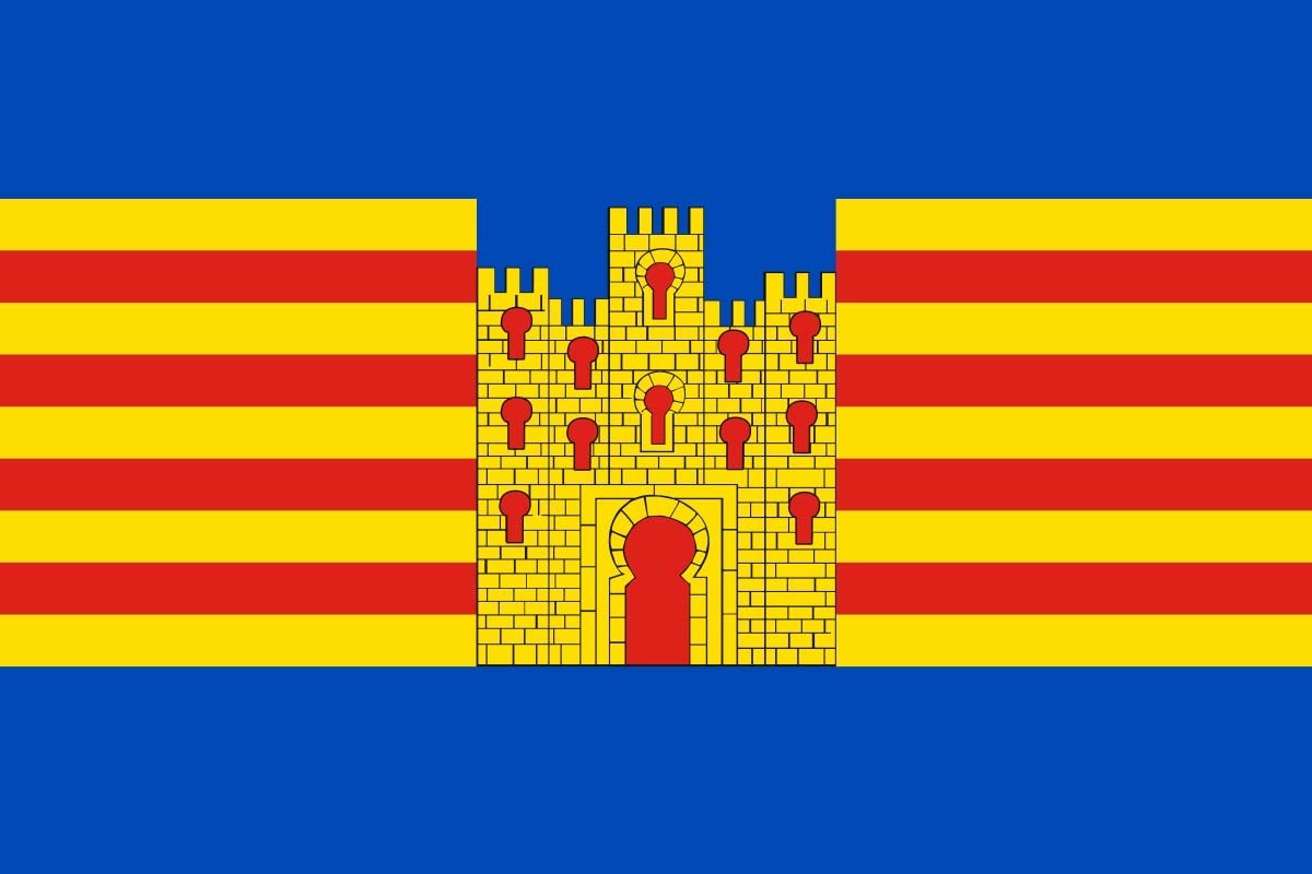 Bandera de Maluenda de alta calidad para exterior Bandera de Maluenda de alta calidad para exterior
