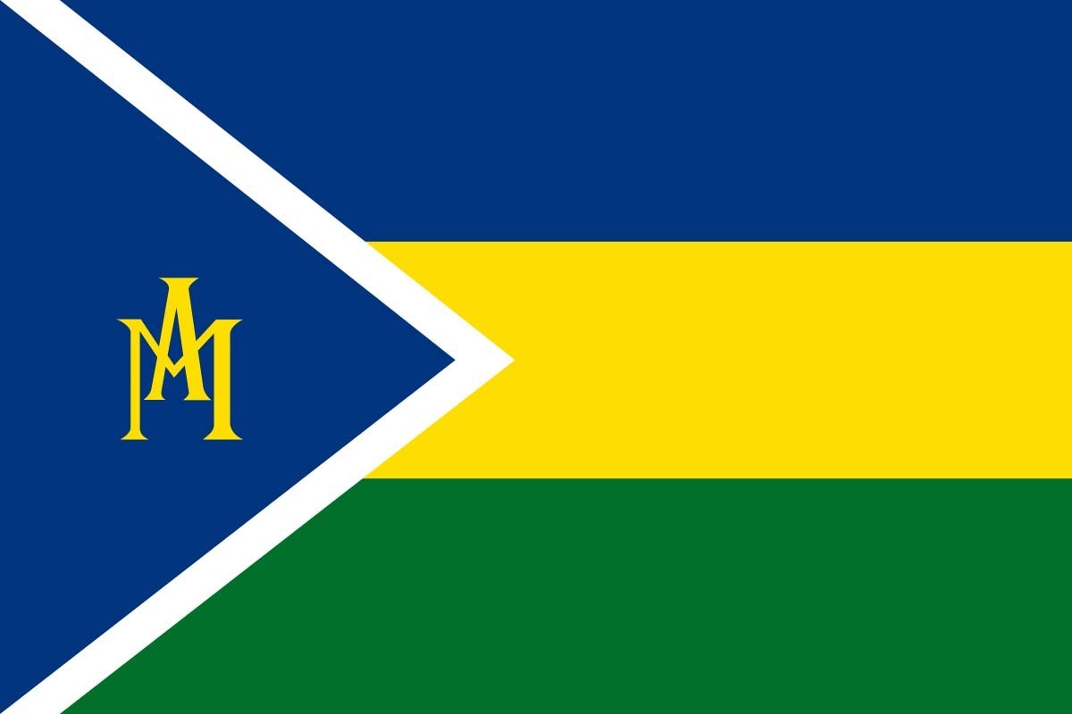 Bandera de María de Huerva de alta calidad para exterior Bandera de María de Huerva de alta calidad para exterior