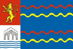 Bandera de Puebla de Alfindén de alta calidad para exterior 123