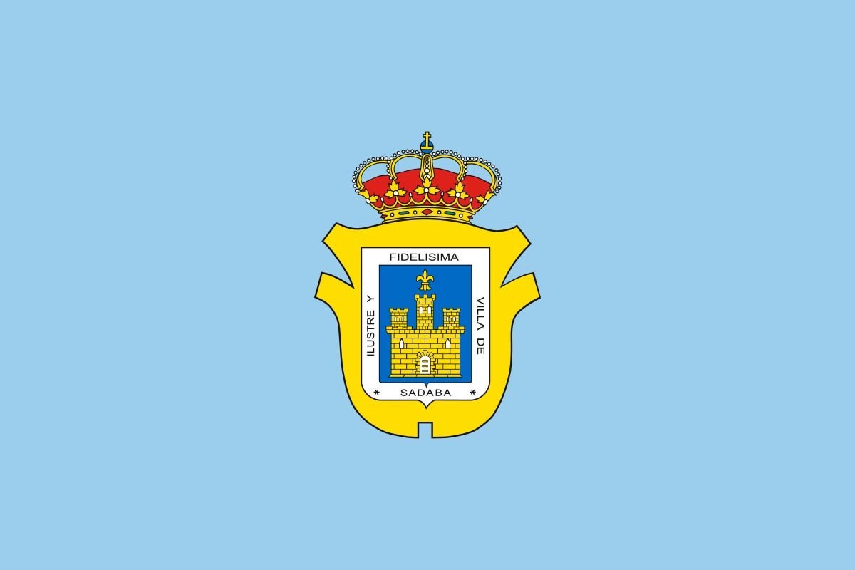 Bandera de Sádaba de alta calidad para exterior