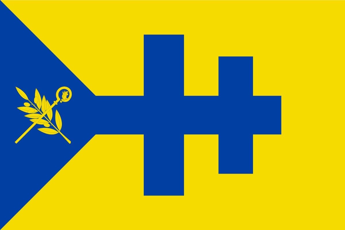 Bandera de Santa Cruz de Grío de alta calidad para exterior