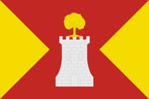 Bandera de Torrehermosa de alta calidad para exterior 123