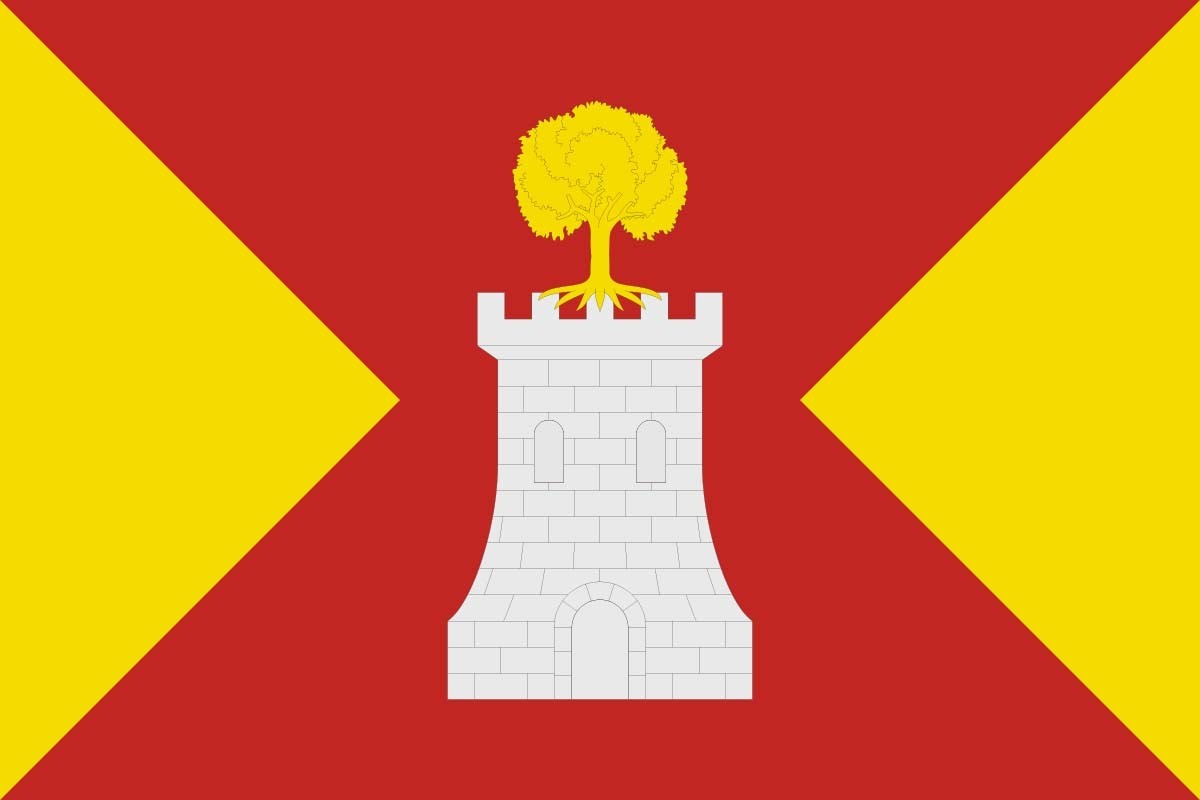 Bandera de Torrehermosa de alta calidad para exterior