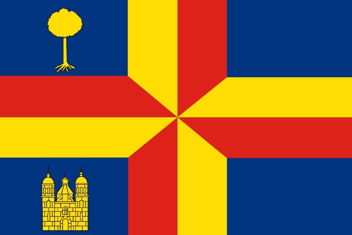 Bandera de Villafranca de Ebro de alta calidad para exterior Bandera de Villafranca de Ebro de alta calidad para exterior