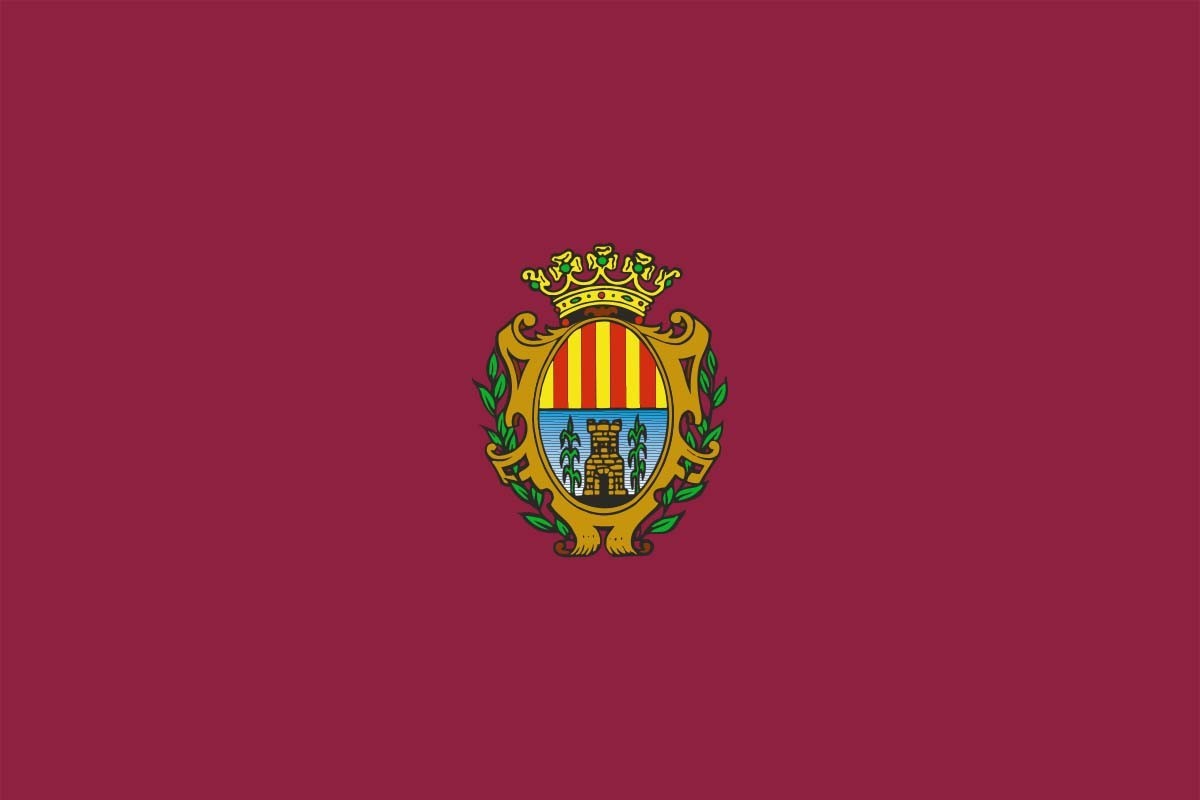 Bandera de Alcañiz de alta calidad para exterior