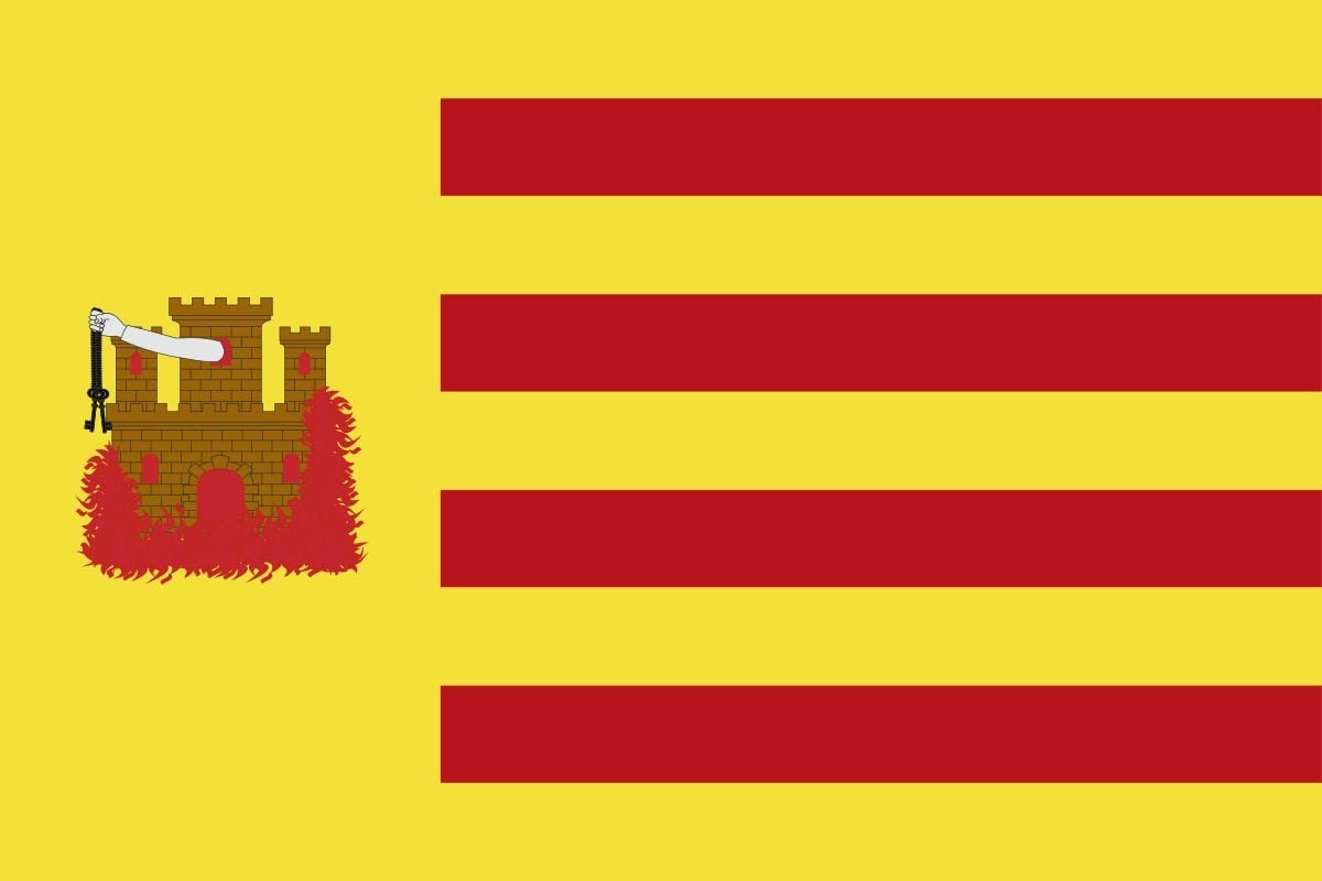 Bandera de Báguena de alta calidad para exterior