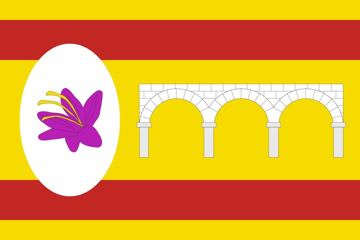 Bandera de Cortes de Aragón de alta calidad para exterior