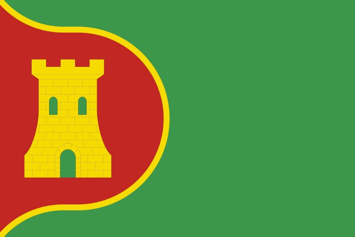 Bandera de Torremocha de Jiloca de alta calidad para exterior Bandera de Torremocha de Jiloca de alta calidad para exterior