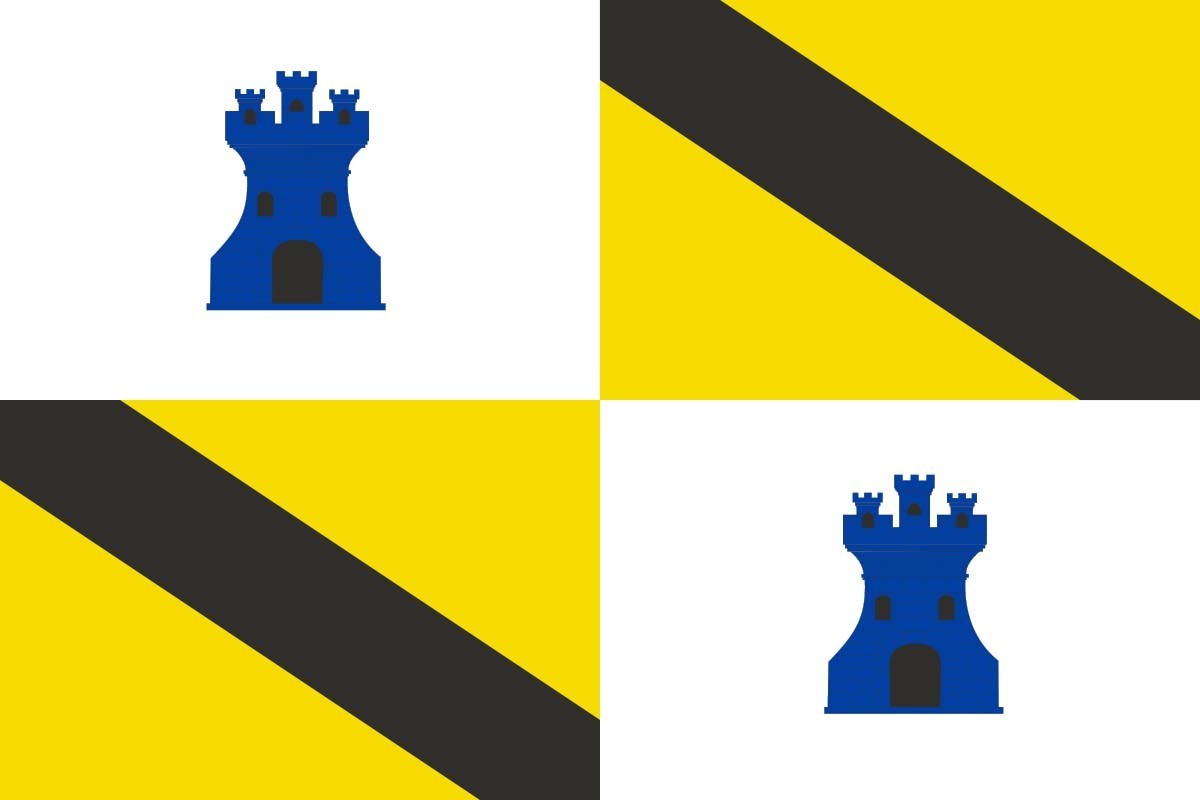 Bandera de Cañada del Hoyo de alta calidad para exterior Bandera de Cañada del Hoyo de alta calidad para exterior