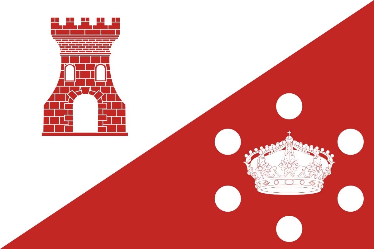Bandera de Torrejoncillo del Rey de alta calidad para exterior