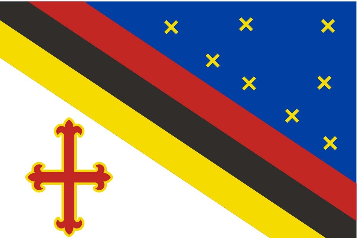 Bandera de Valverde de Júcar de alta calidad para exterior Bandera de Valverde de Júcar de alta calidad para exterior