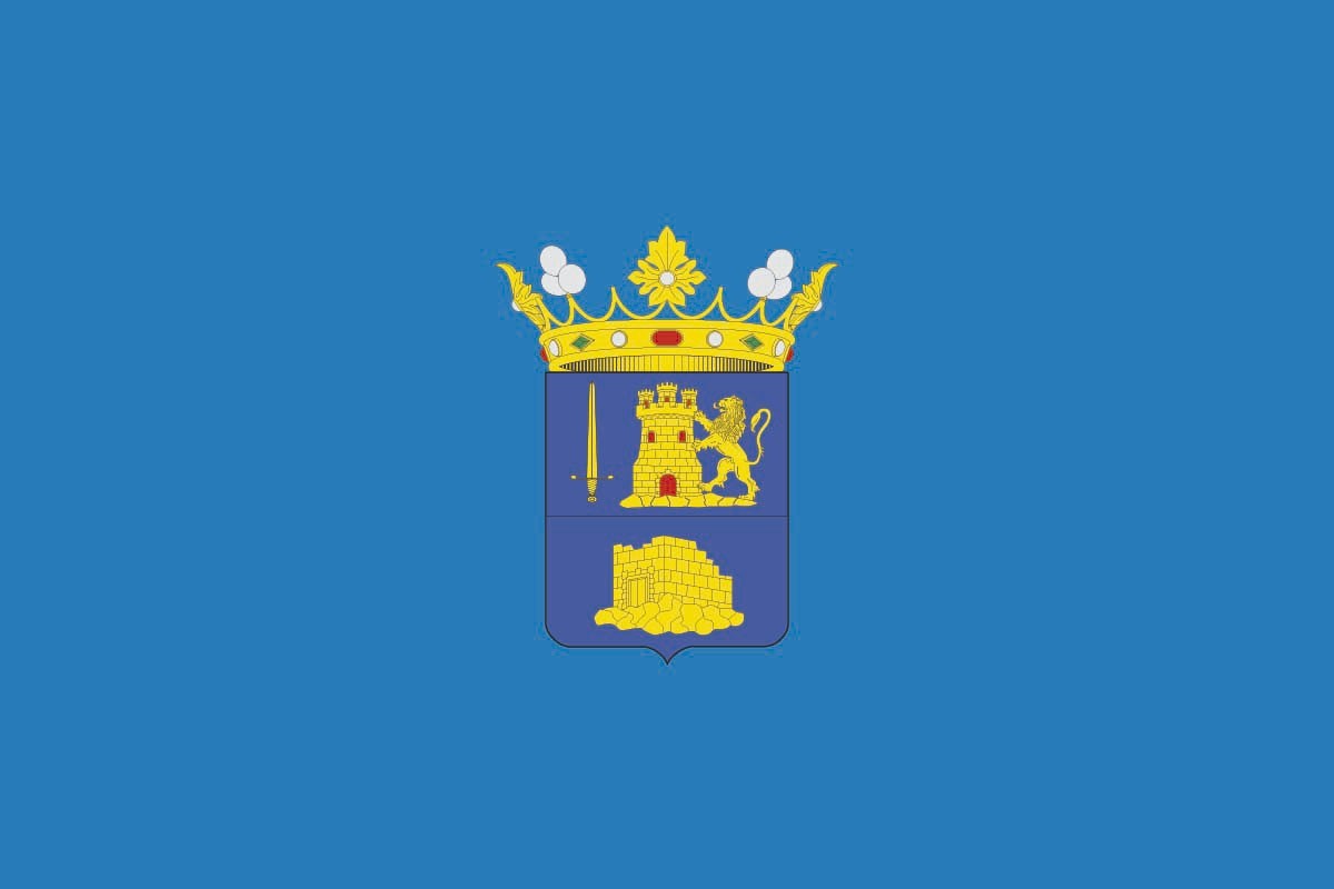 Bandera de Alhama de Murcia de alta calidad para exterior Bandera de Alhama de Murcia de alta calidad para exterior