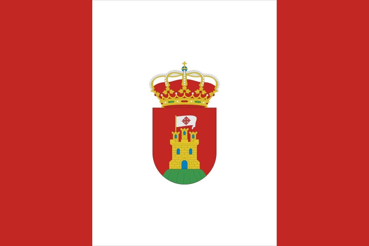 Bandera de Alcolea de Calatrava de alta calidad para exterior