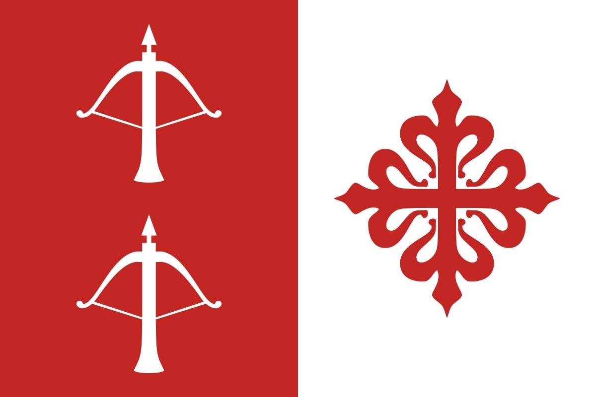 Bandera de Ballesteros de Calatrava de alta calidad para exterior