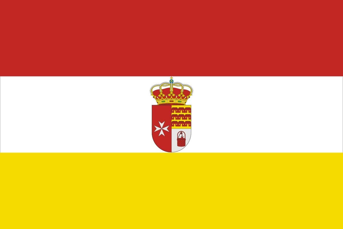 Bandera de Villar del Pozo de alta calidad para exterior Bandera de Villar del Pozo de alta calidad para exterior