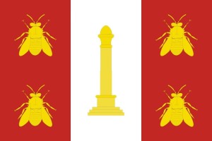 Bandera de Moratilla de los Meleros de alta calidad para exterior 123