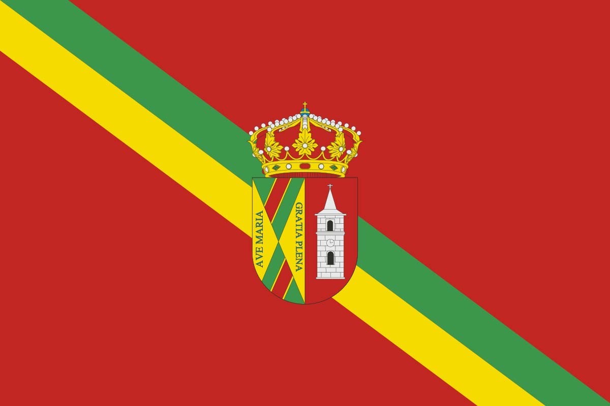 Bandera de Yunquera de Henares de alta calidad para exterior Bandera de Yunquera de Henares de alta calidad para exterior