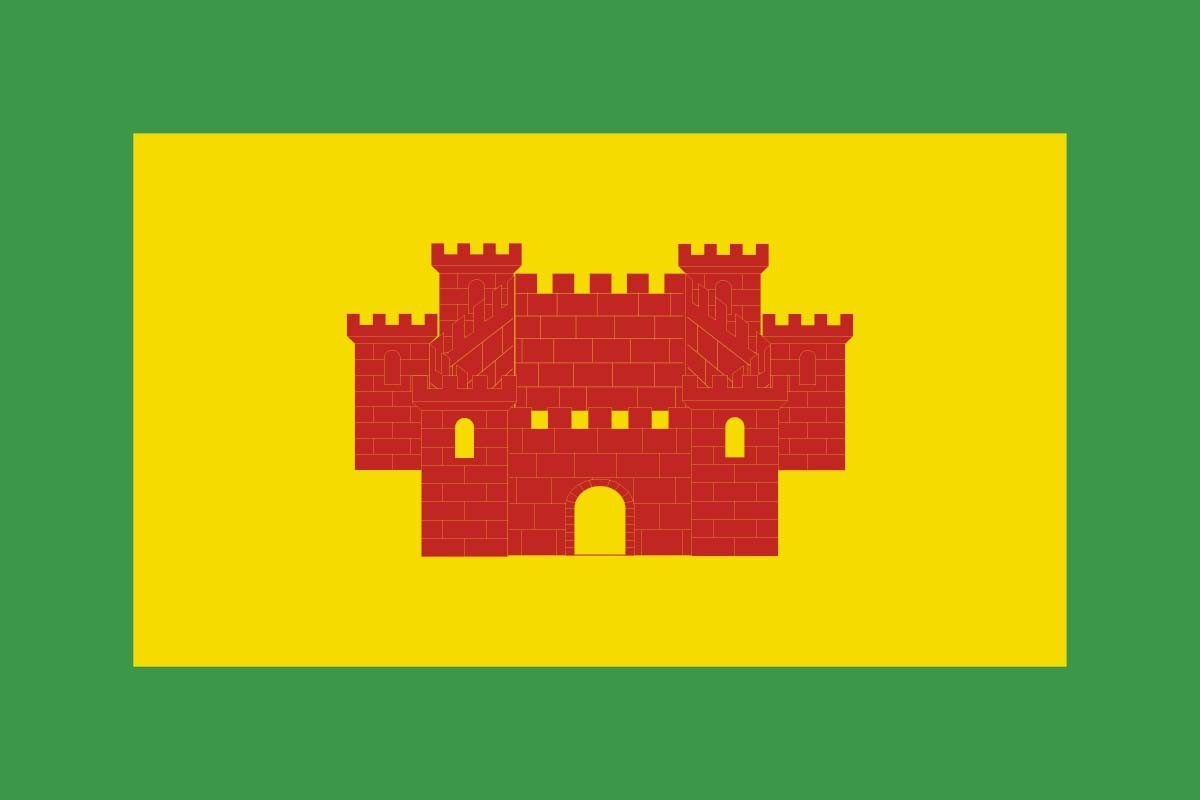 Bandera de Burguillos de Toledo de alta calidad para exterior