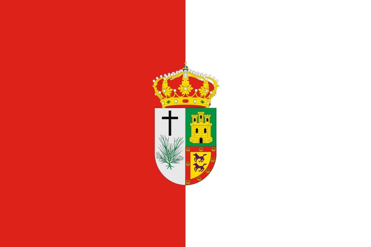 Bandera de Santa Cruz del Retamar de alta calidad para exterior