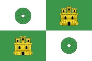 Bandera de Villamuelas de alta calidad para exterior 123