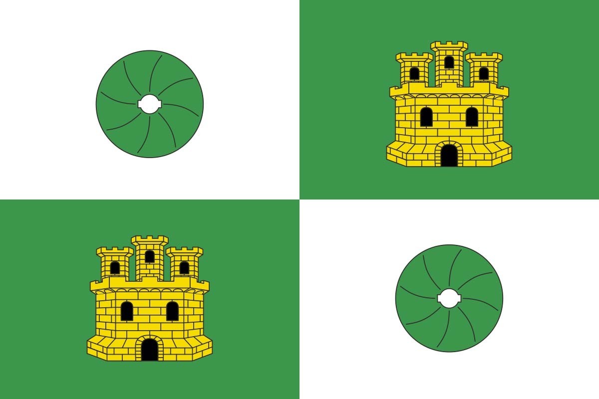 Bandera de Villamuelas de alta calidad para exterior Bandera de Villamuelas de alta calidad para exterior