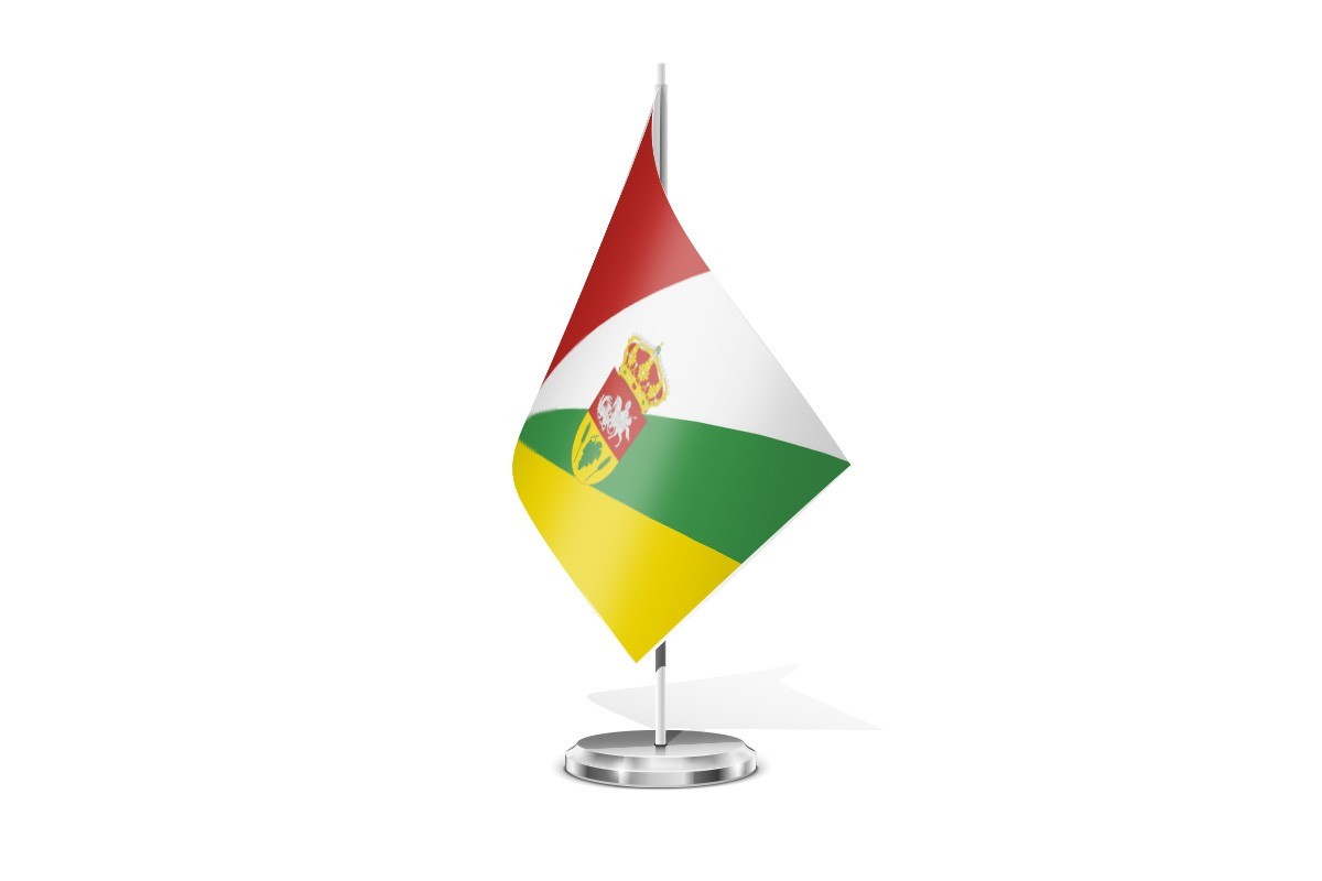 Bandera de mesa de Graja de Iniesta