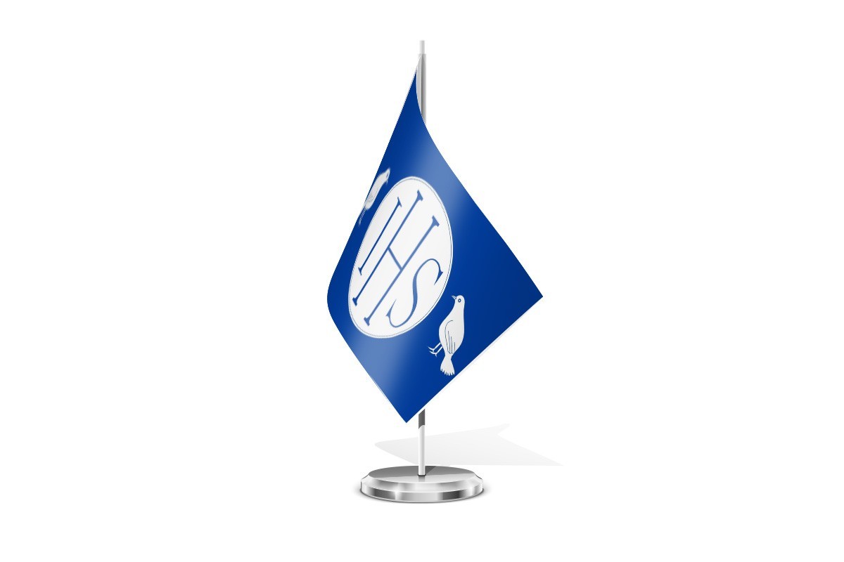 Bandera de mesa de Puebla del Salvador