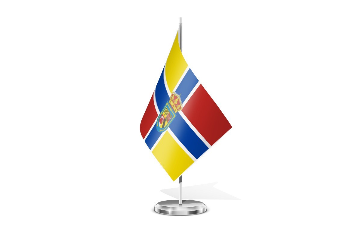 Bandera de mesa de San Lorenzo de la Parrilla