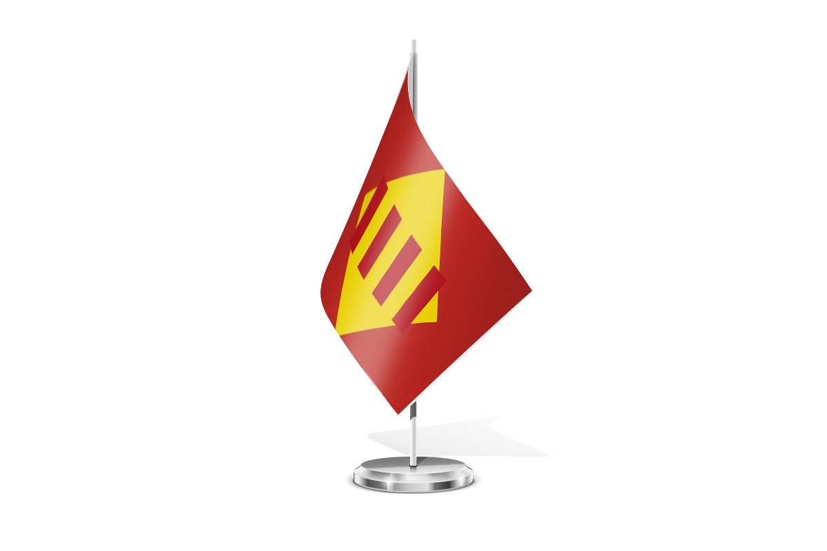 Bandera de mesa de Santa Cruz de Moya