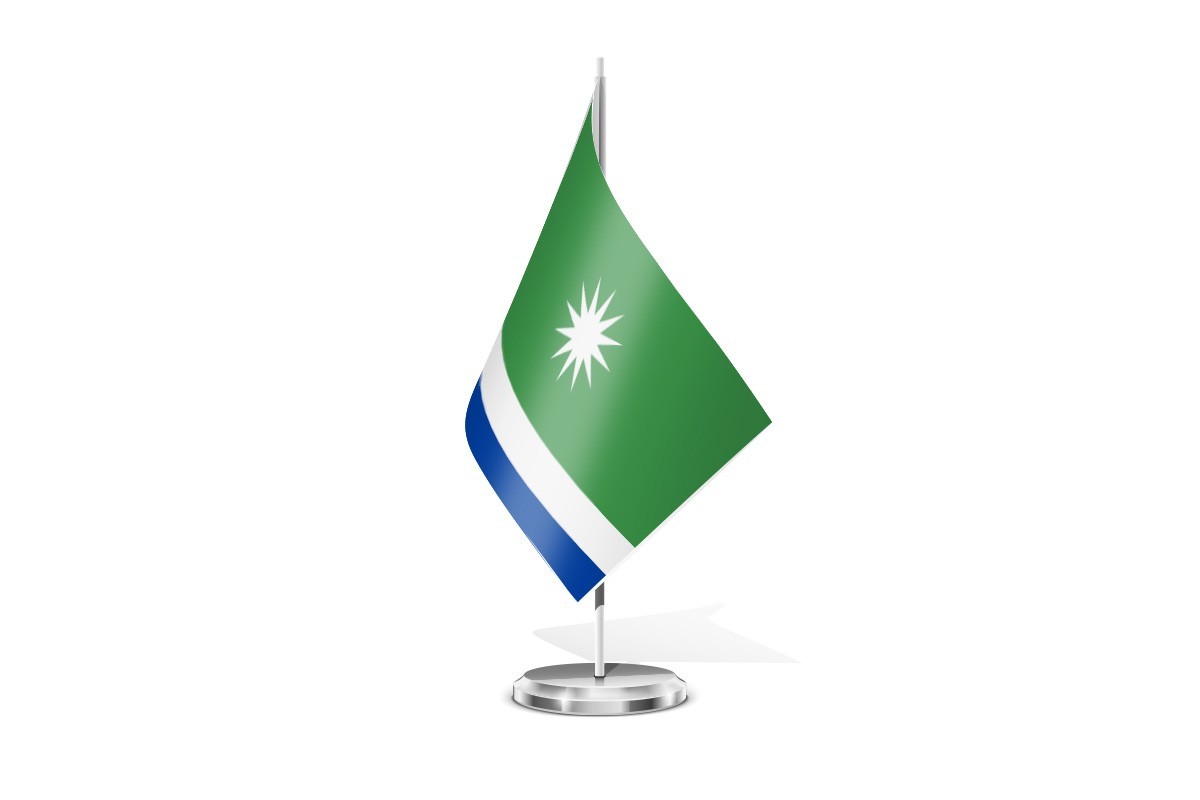 Bandera de mesa de Santa María del Campo Rus