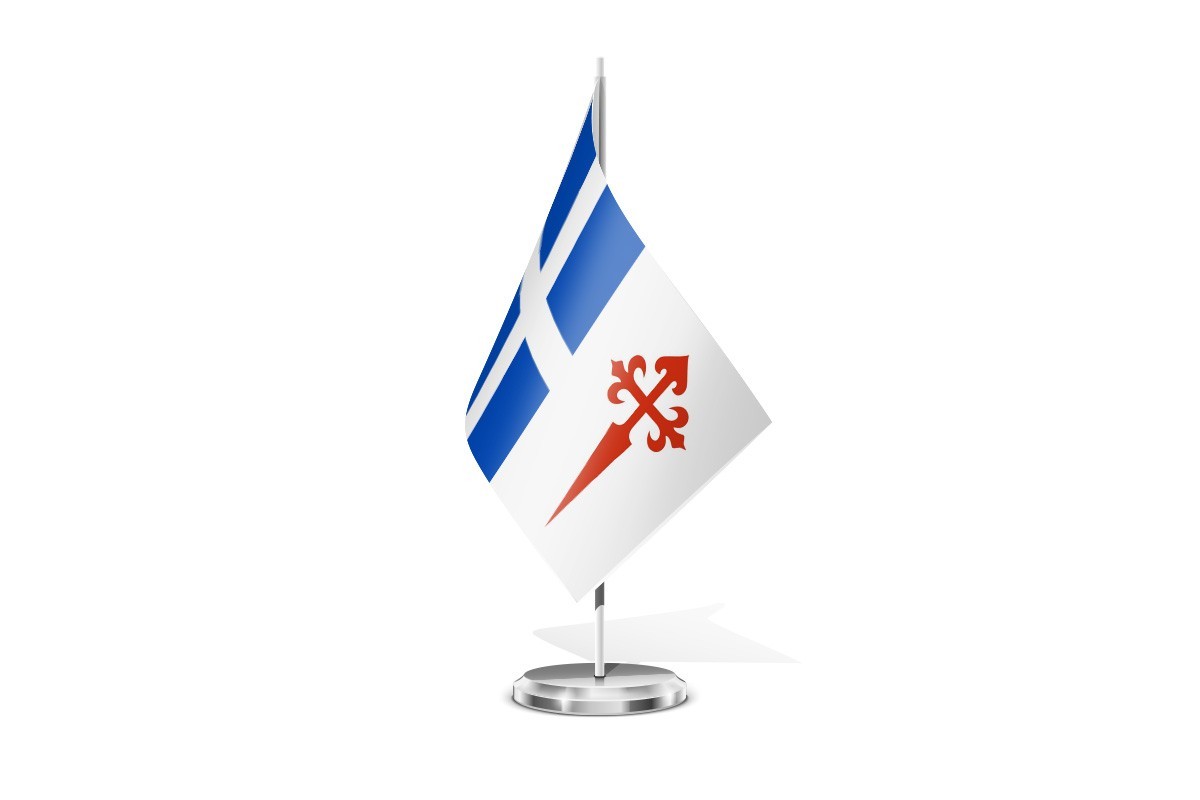 Bandera de mesa de San Carlos del Valle