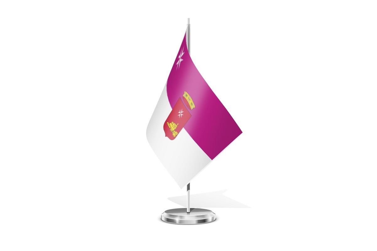 Bandera de mesa de Villarta de San Juan