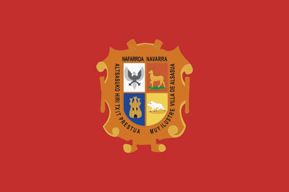 Bandera de Altsasu de alta calidad para exterior Bandera de Altsasu de alta calidad para exterior